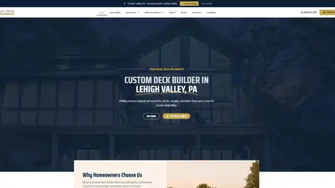 Cedar Creek Construction website homepage
