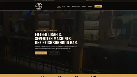 Just 1 More Bar and Casino website homepage